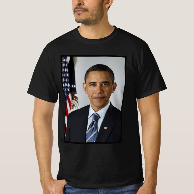 T-shirt Barack Obama Président américain Portrait de la Ma (Devant)