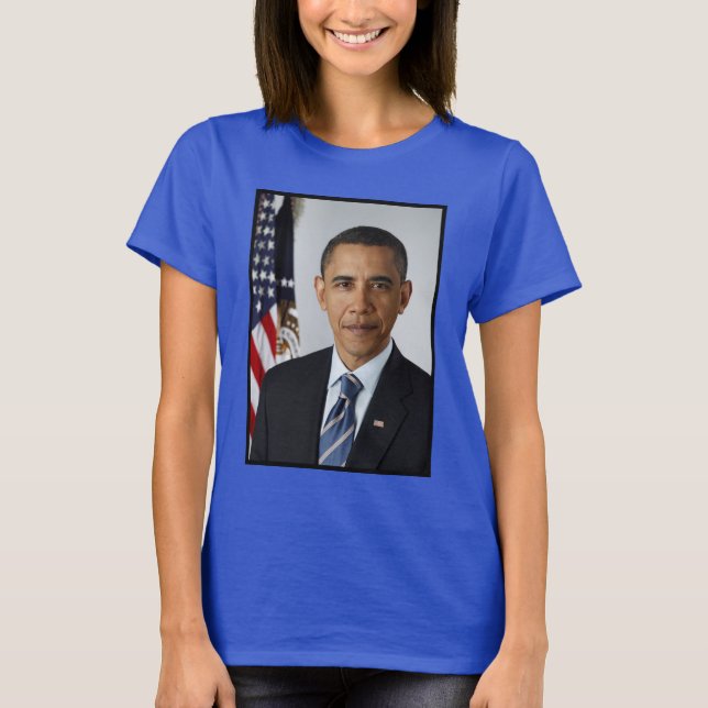 T-shirt Barack Obama Président américain Portrait de la Ma (Devant)