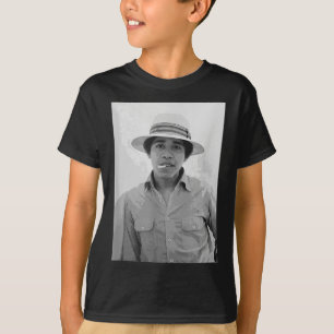 T-shirt Barack Obama Retro Vintage Young Obama Fument Dans