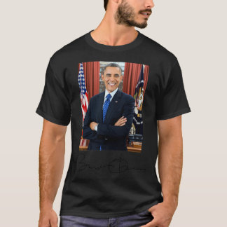 T-shirt Barack Obama Signature and Portrait 