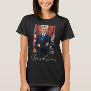 T-shirt Barack Obama Signature et portrait