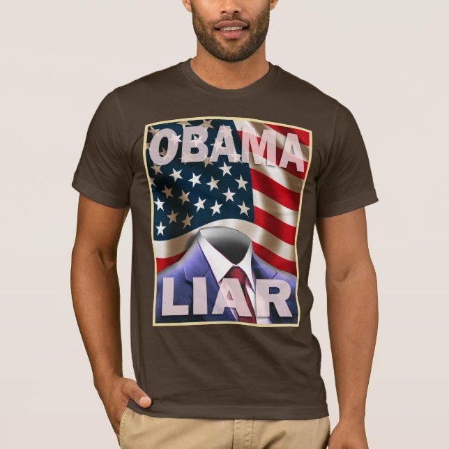 T-shirt Barack Obama - suite vide des mensonges (Devant)