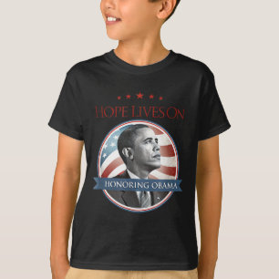 T-shirt Barack Obama Tribute Art Hope Lives On T-shirt.png