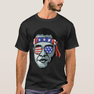 T-shirt Barack Obama Usa Gles Bandana Patriotic Fière Démo