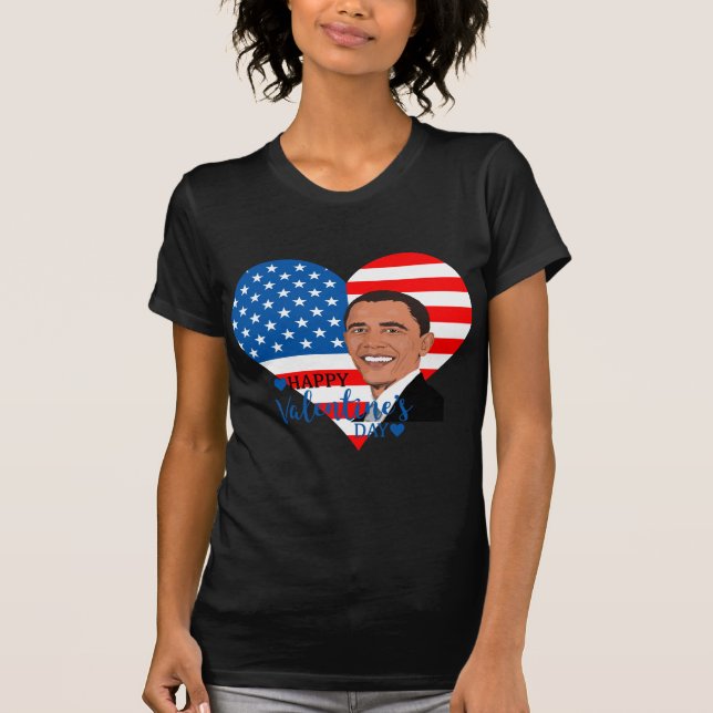 T-shirt barack obama valentine (Devant)