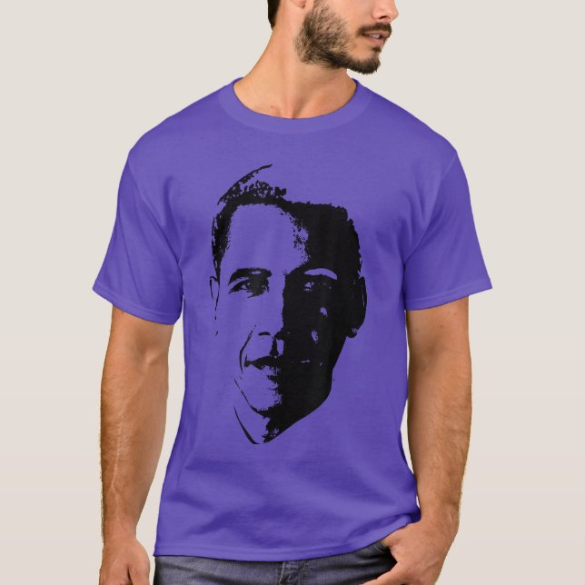 T-shirt Barack Obama Visage 44e POTUS Démocrate Patriotiqu (Devant)