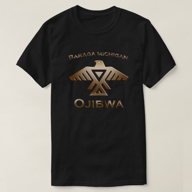 T-shirt Baraga Michigan Ojibwe Amérindiens Mens (Design devant)