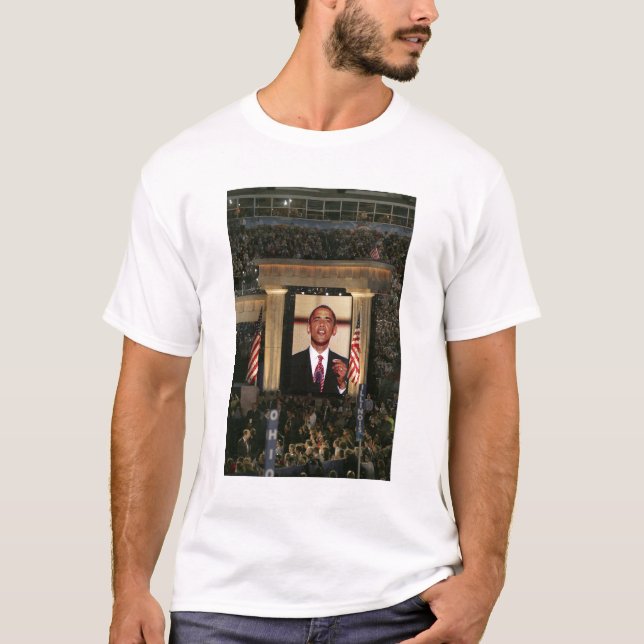 T-shirt Barak Obama parle à la nuit dernière du (Devant)