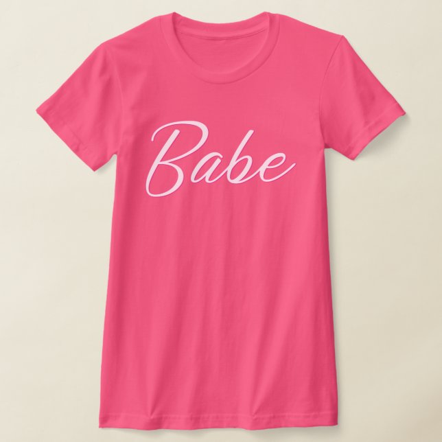 T-shirt BARB Poupée rose chaud thème mariée Babe Bachelore (Poser)