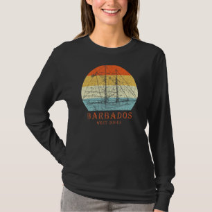 T-shirt Barbade Antilles Vintage Plan directeur Voilier Va