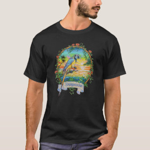 T-shirt Barbade Antilles Vintage Tropical Parrot Vacat
