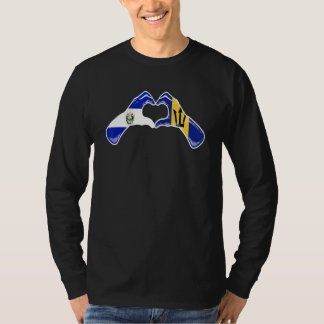 T-shirt Barbade El Salvador Drapeau Barbadien Salvadorien 