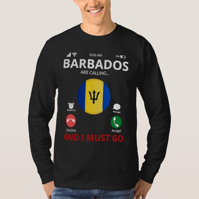 T-shirt Barbados Are Calling (Devant)