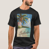 Barbados Art de Voyage peint Vintage