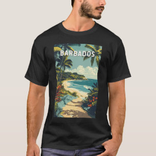 T-shirt Barbados Illustration Travel Art Vintage