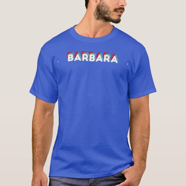 T-shirt Barbara Nom Drôle Nom Barbara thème des années 80 (Devant)