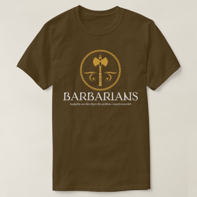 T-shirt Barbares barbares Tabletop RPG Addict (Design devant)