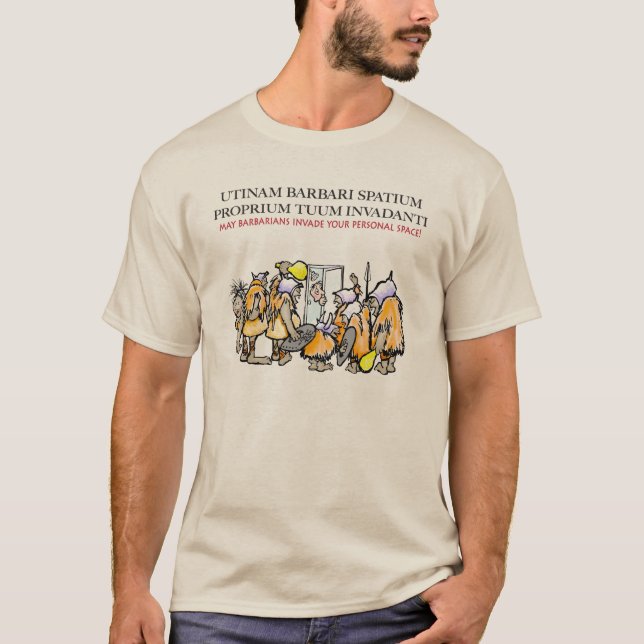 T-shirt Barbares drôles dans le latin (Devant)