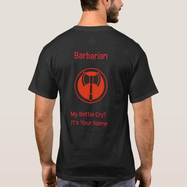 T-shirt Barbarian Battle Cry (Dos)
