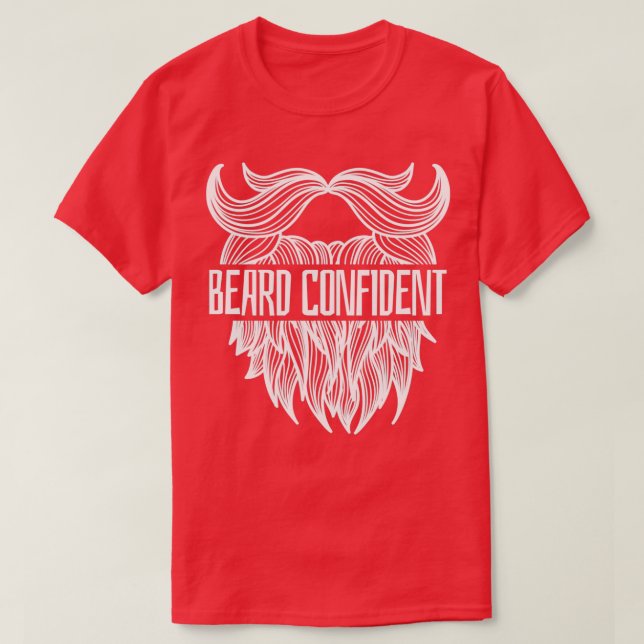 T-shirt Barbe à la confiance Hipster Hommes pleine barbe 1 (Design devant)