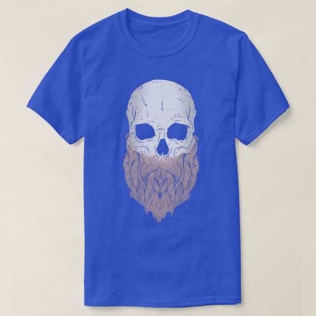 T-shirt Barbe de crâne pleine barbe (Design devant)