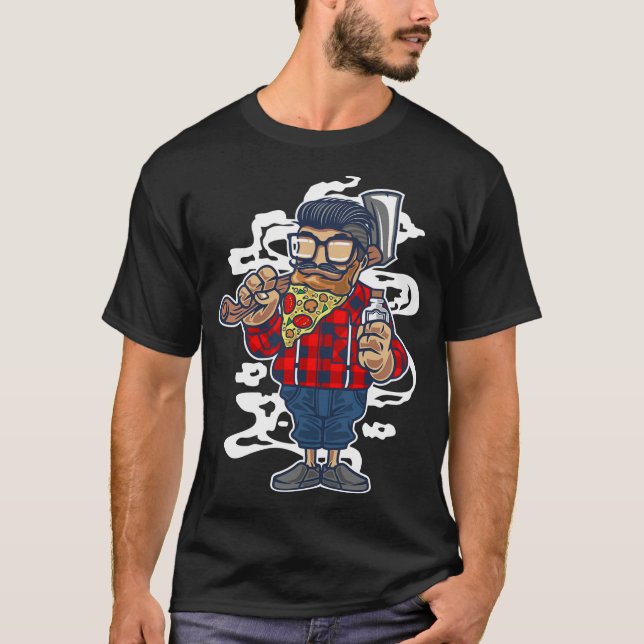 T-shirt Barbe de pizza (Devant)