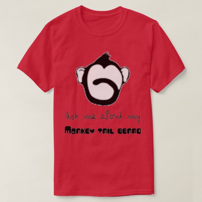 T-shirt barbe de queue de singe (Design devant)