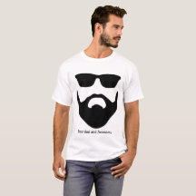 T-shirt barbe et lunettes de soleil