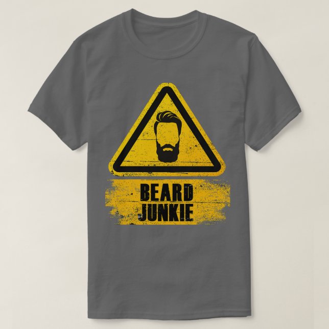 T-shirt Barbe Junkie Beard Porteur Barbe Grooming Barbier  (Design devant)