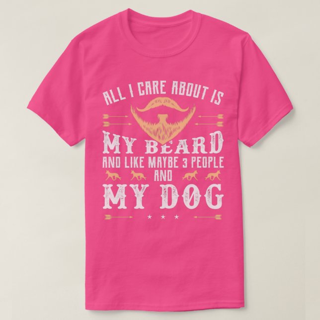 T-shirt Barbe Portée Collie Moustache Cadeau de cheveux fa (Design devant)