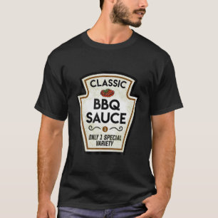 T-shirt Barbecue BBQ Sauce Étiquette Halloween Corresponda