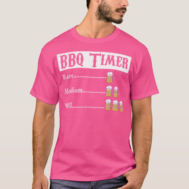 T-shirt Barbecue Bbq Timer (Devant)