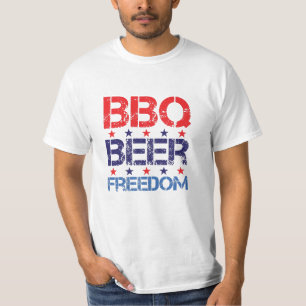 T-shirt Barbecue Beer Freedom T-Shirt, BBQ Lover, Élection