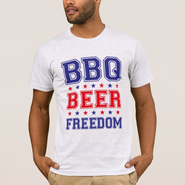 T-shirt barbecue bière liberté pro trump sans manches  (Devant)