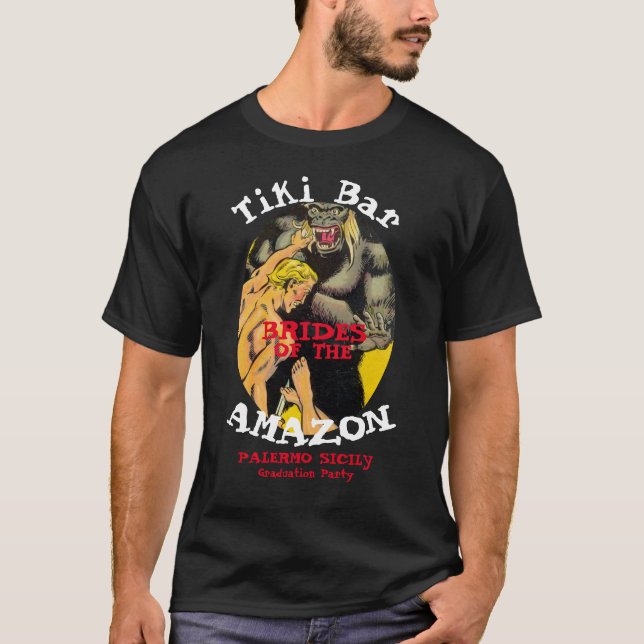 T-shirt Barbecue de garçon Tiki Bar Amazon (Devant)
