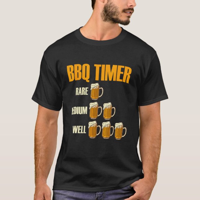 T-shirt Barbecue du minuteur barbecue (Devant)