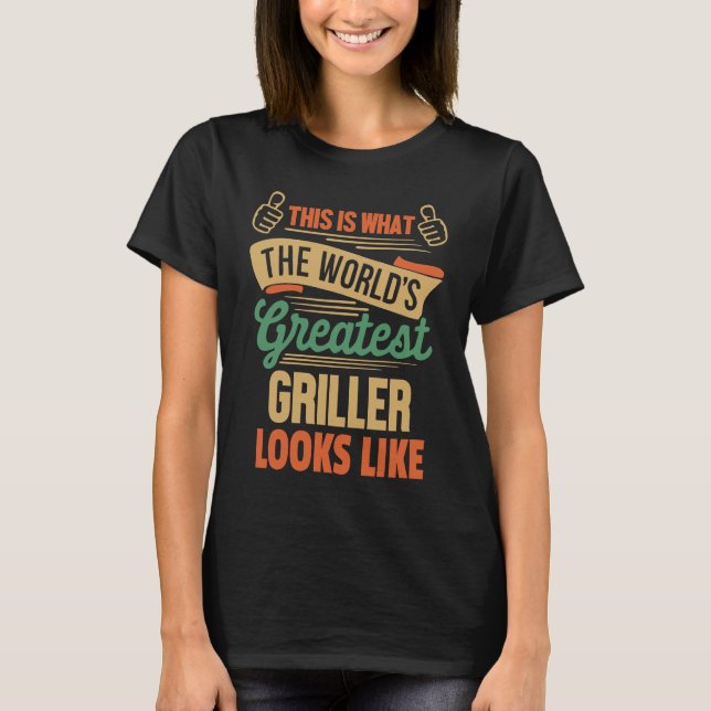 T-shirt Barbecue  Greatest Griller In The World (Devant)
