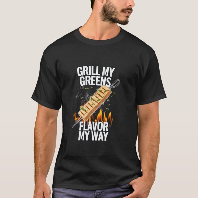 T-shirt Barbecue Grill Mes légumes Pitmaster Gril (Devant)