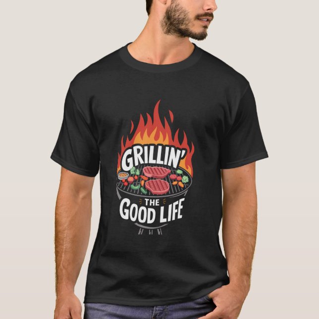T-shirt Barbecue Grillades Cuisine BBQ Grill Mens BBQ (Devant)