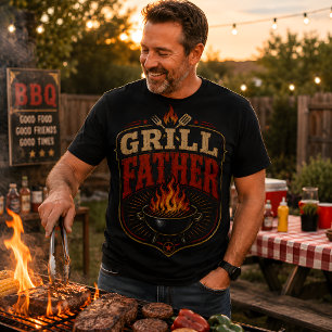 T-shirt Barbecue Papa Vintage BBQ Rétro fête des pères