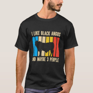 T-shirt Barbecue Retro J'Aime Black Angus Et Peut-Être 3 P