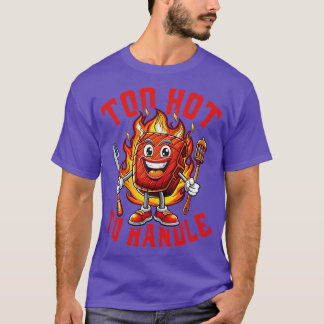 T-shirt barbecue trop chaud pour être manipulé