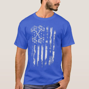 T-shirt Barbell American Flag Workgym