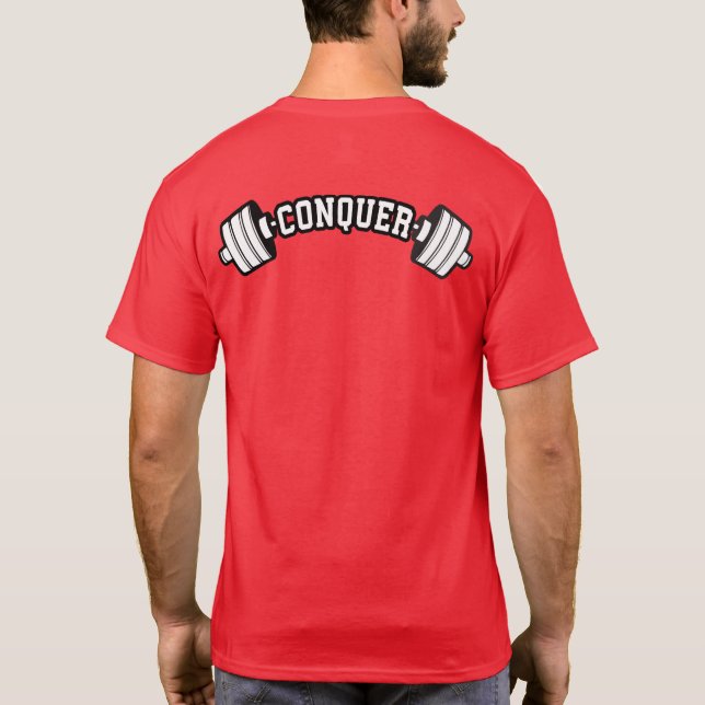 T-shirt Barbell, CONQUER - Gymnase d'haltérophilie (Dos)