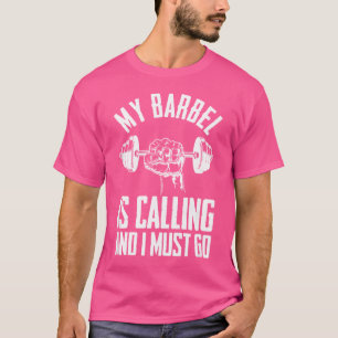 T-shirt Barbell Fitness Gym Mon haltère m'appelle et je do