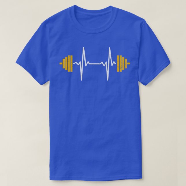 T-shirt Barbell Poids Heartbeat culturation 1 (Design devant)