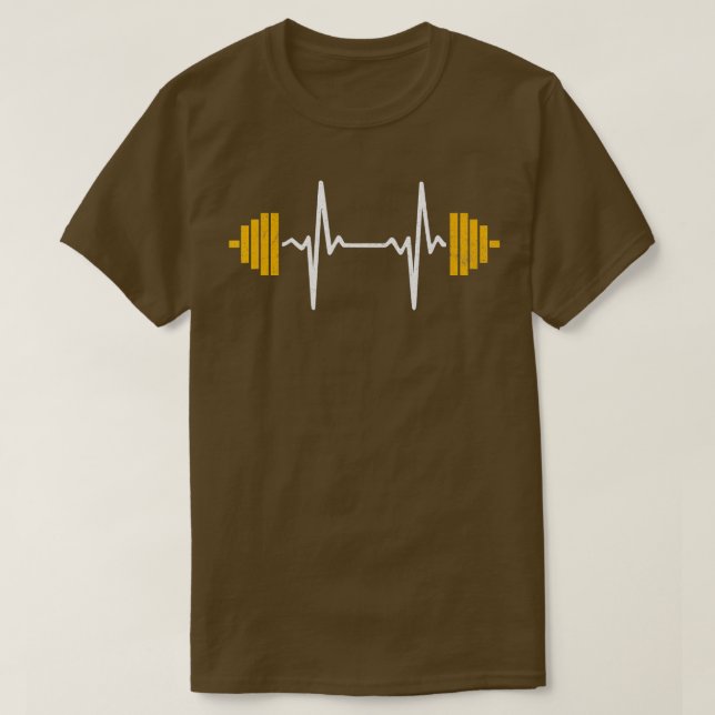 T-shirt Barbell Poids Heartbeat culturation 1 (Design devant)