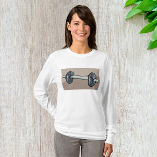 T-shirt Barbell Weights Femens Long-Sleeve