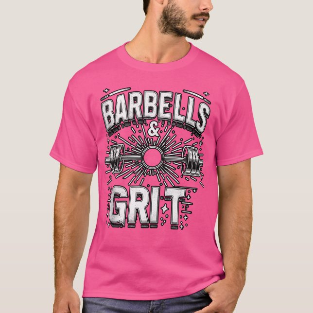 T-shirt Barbells Grit — (Devant)