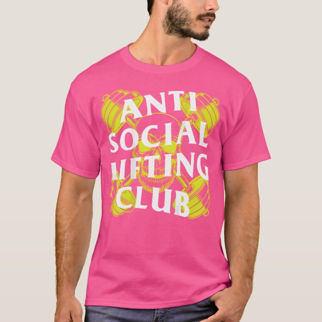 T-shirt Barbells Traversé Crâne Jaune (Devant)